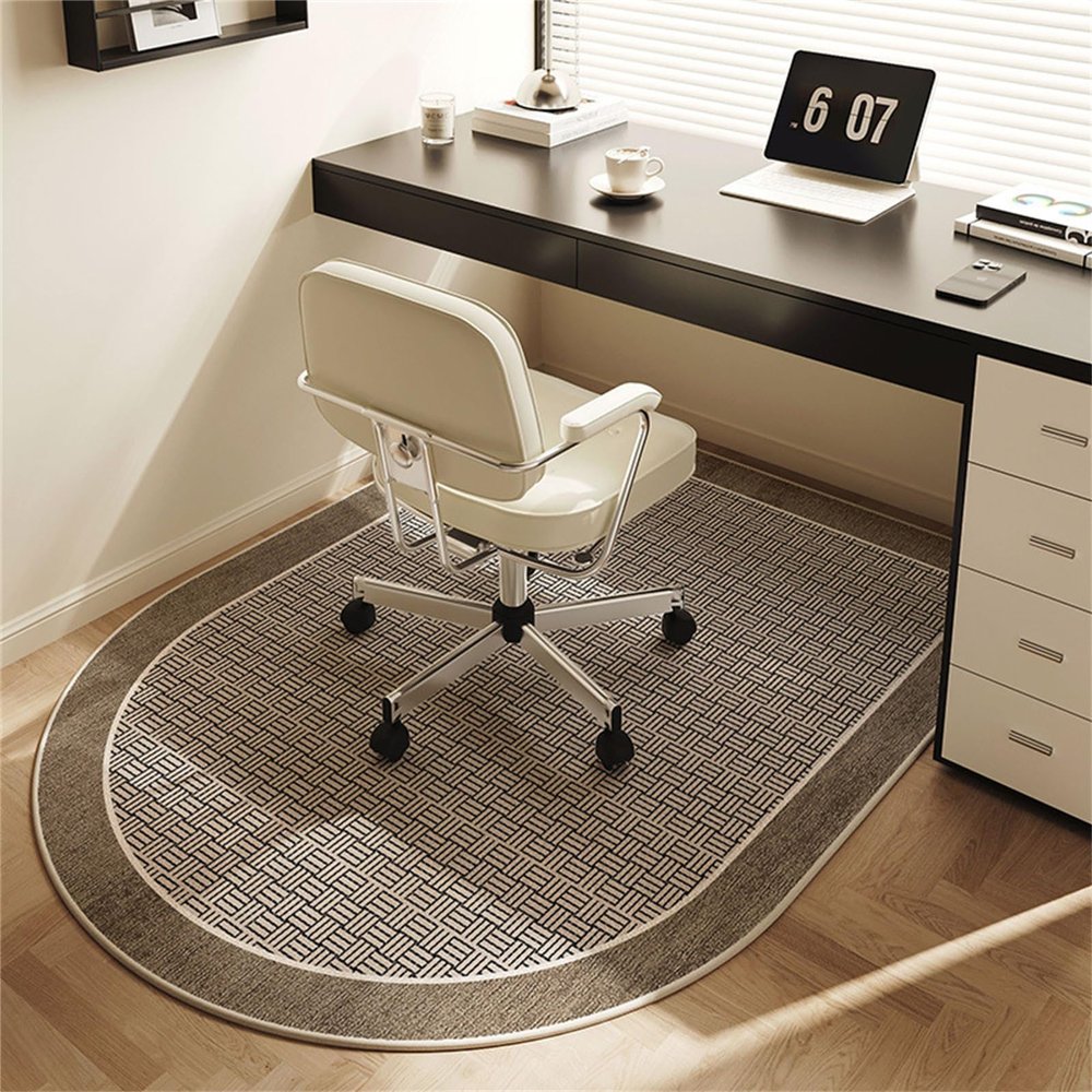 Highdi Thickened Office Chair Mat, Non-Slip, Scratch-Resistant, Coffee, 120 × 90 cm