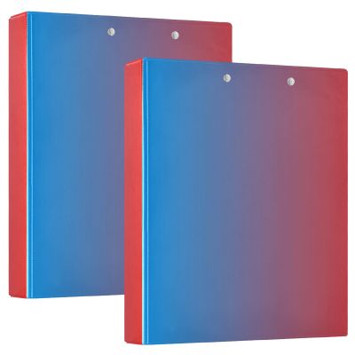 3-Ring Binder with Clipboard, 2.5 cm, 1/2-Pack, Blue-to-Red Gradient