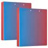 3-Ring Binder with Clipboard, 2.5 cm, 1/2-Pack, Blue-to-Red Gradient view 1