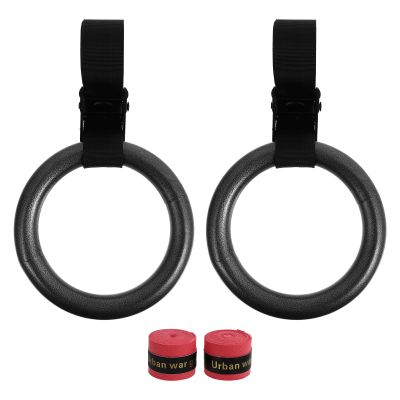 Toyvian Adjustable Gymnastics Rings, 2-Piece Webbing Set for Indoor Training