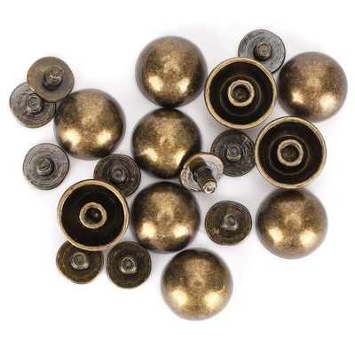 CFTGIW 30-Piece Set of Bronze-Colored Dome Mushroom Rivets, 12 mm, for Leather Decoration