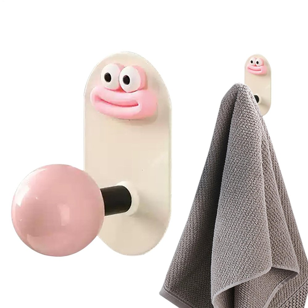 Decorative No-Drill Bathroom Hooks