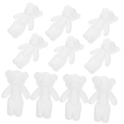 Warmhm 10-Piece DIY Foam Bear Craft Shapes for Flower Arrangements