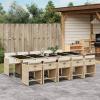 Verderoom 10-Person Garden Furniture Set, Rattan Seating Group, Table with Chairs, Beige Cushions, 11-Piece view 1