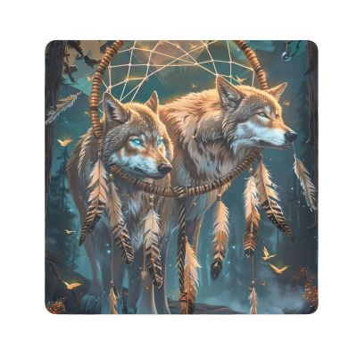 ODAWA Self-Adhesive Cloth, 35.1 x 35.1 cm, Mystic Wolf Teal, Multi-Purpose Wrap for Camera, Lens, Laptop