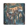 ODAWA Self-Adhesive Cloth, 35.1 x 35.1 cm, Mystic Wolf Teal, Multi-Purpose Wrap for Camera, Lens, Laptop view 1