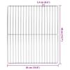 vidaXL Stainless Steel Grill Grate 40 x 35 cm Silver view 2