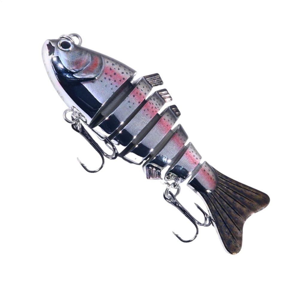 Floating Bass Fishing Lure, Multi-Jointed Lure with Hooks