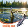 Floating Bass Fishing Lure, Multi-Jointed Lure with Hooks view 2