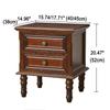 Mid-Century Vintage Wooden Nightstand with 2 Drawers view 3