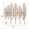 ALMA Metal Wall-Mounted Coat Rack in Black and Gold, 35 cm Wide view 3