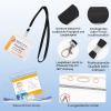 100 Black Badge Holders with Lanyards view 4