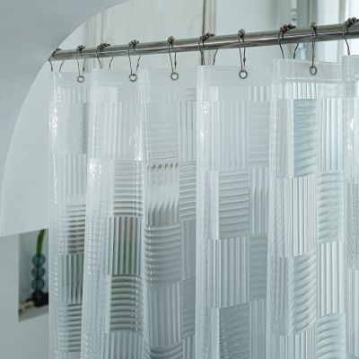 Tonnali Shower Curtain or Liner with Design, EVA Plastic, Waterproof, Durable, 183 x 190 cm