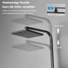 KOMIRO Black Thermostatic Shower System with Rain Shower view 3