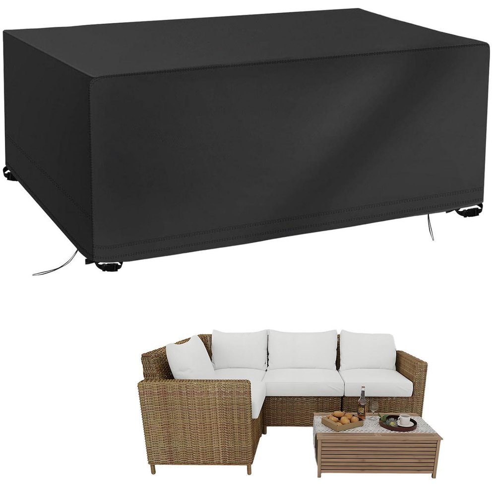 BDBSGBH Waterproof Outdoor Furniture Cover, Black, 210 x 190 x 85 cm