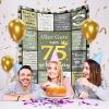 75th Birthday Throw Blanket for Women and Men view 2