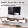 Floating Wall-Mounted TV Stand with Flip-Down Door, 200 × 24 × 18 cm view 3