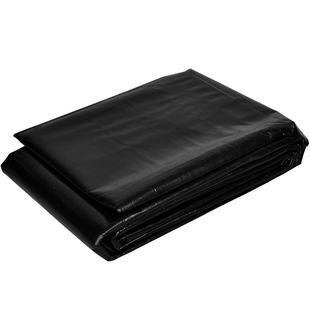 0.12 mm HDPE Pond Liner for Outdoor Use, Black, 4x6 m to 10x15 m
