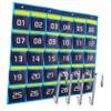 jojofuny Wall Pocket Chart with 4 Hooks, Nonwoven Fabric, 30 Pockets view 1