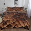 Dark Background Eagle Feather 3-Piece Bedding Set, 155 x 220 cm view 1