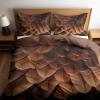 Dark Background Eagle Feather 3-Piece Bedding Set, 155 x 220 cm view 2