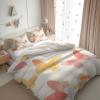 Beige 3-Piece Bedding Set, 200 x 200 cm, Watercolor Butterfly Design view 3