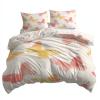 Beige 3-Piece Bedding Set, 200 x 200 cm, Watercolor Butterfly Design view 4