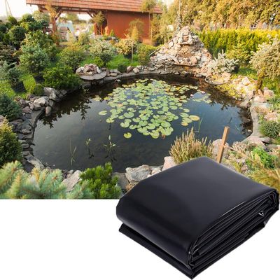 Durable HDPE Pond Liner, 6 m x 7 m, 0.50 mm, Black, Anti-Seepage Membrane for Fish Ponds, Waterfalls and Garden Fountains