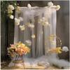 Duories 500 cm x 230 cm Extra-Wide Soft Tulle Mesh Fabric, Red view 4