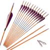 PHILOCS 12-Piece Purple/White Feather Carbon Arrows, 30 in, Spine 700 view 1