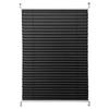 Klemmfix Plain Pleated Blind, Anthracite, Smooth Fabric, No Drilling, 90 x 130 cm view 1