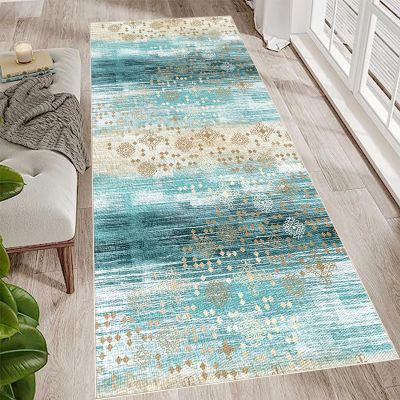 Non-Slip Washable Runner Rug for Hallway or Kitchen, 110 x 250 cm