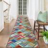 Long Hallway Runner Rug 60 x 500 cm, Low-Pile Washable Kitchen Runner view 1