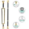 Indoor/Outdoor Stair Railing Metal Baluster Spindles, Modern Square Black-and-Gold Railing for Interior and Deck Stairs view 3
