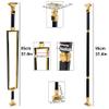 Indoor/Outdoor Stair Railing Metal Baluster Spindles, Modern Square Black-and-Gold Railing for Interior and Deck Stairs view 4