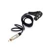 ROBAUN Male Jack Plug to 3-Pin Female Connector, 90-Degree Right-Angle, M/F Microphone Audio Cable, Silver Red, 2.9 m view 1