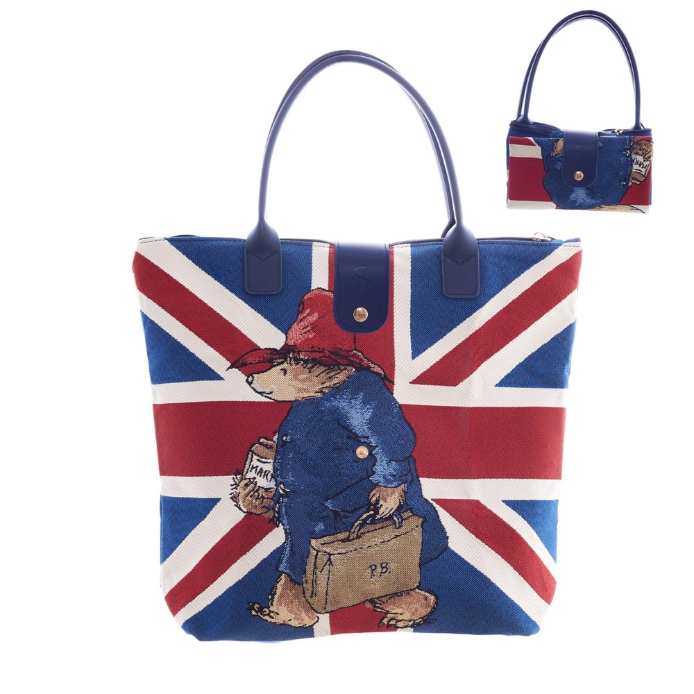 Signare Foldable Tapestry Shopping Bag – Union Jack Paddington