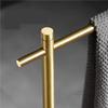 Freestanding Copper Towel Rack with Marble Base, 2-Tier, Gold, 50 x 20 x 88 cm view 4