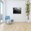 Black Porsche in Front of Skyline – Elegant, Fast, Urban | 100 × 50 cm Panorama Canvas Print view 4