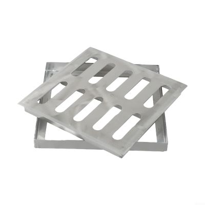 Stainless Steel Drain Grate for Residential and Municipal Drainage Solutions (200 x 200 x 20 x 2 mm)