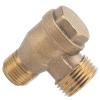 Akozon 2-Way 1/2 x 3/8 Brass Pneumatic Check Valve for Air Compressors view 3