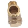 Akozon 2-Way 1/2 x 3/8 Brass Pneumatic Check Valve for Air Compressors view 4
