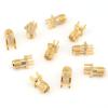 SMA Female PCB-Mount Base Socket Jacks, 50 Ohm RF, Brass, 10-Pack view 1