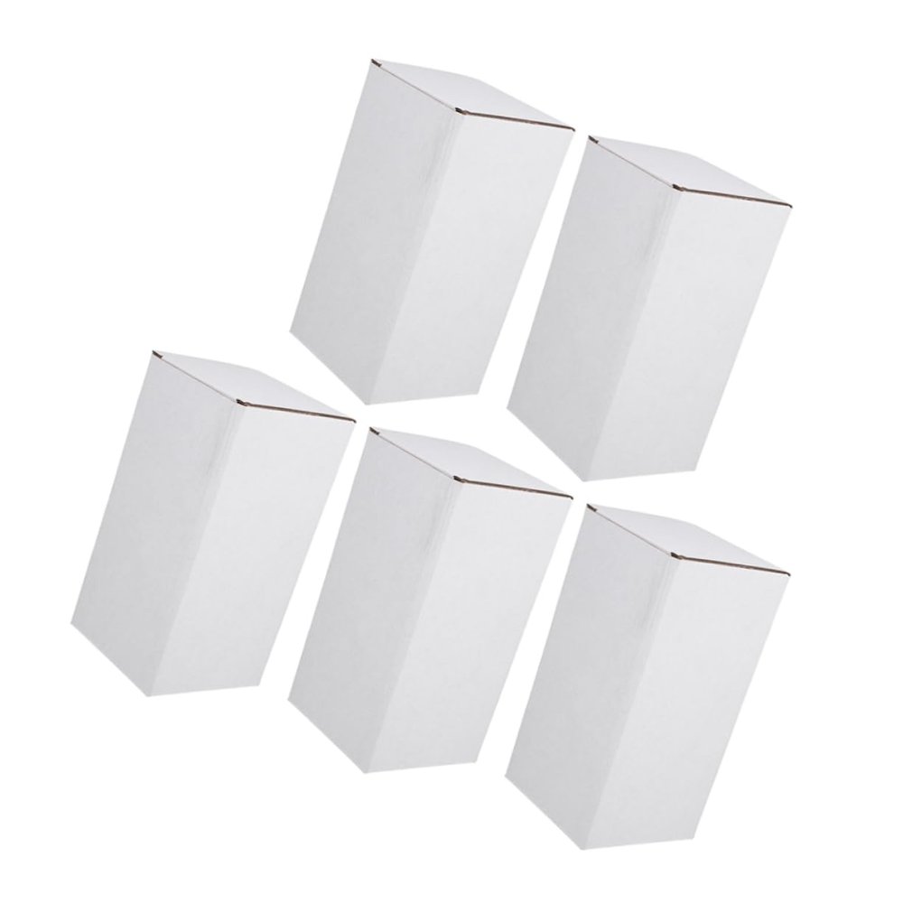 White Shipping Boxes, 5-Pack, Foldable and Sturdy