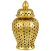 Gold Hollow Ceramic Vase for Decorative Use view 1