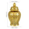 Gold Hollow Ceramic Vase for Decorative Use view 2