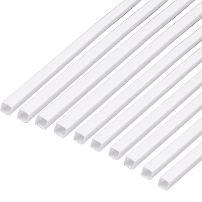 10 ABS Square Tubes, 500 mm Long, 2–10 mm Side Lengths