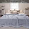 Wttfc Chenille Chunky Knit Blanket, Handmade, Beige, 60 x 60 cm view 3