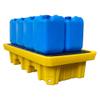 Generic Spill Containment Pallet for 2 Drums, 12/18/40-Gallon Modular Tray with Drain and Forklift Pockets view 1