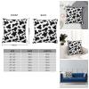 Anceky Black and White Spotted Cow Pillow Cover, 20 x 20 in, with Zipper view 2